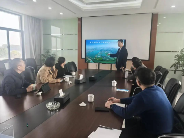 商達公用集團執(zhí)行董事鄭展望一行赴浙江省淡水水產研究所綜合實驗基地調研交流